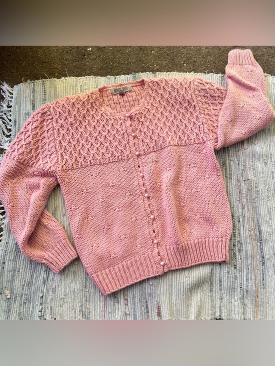 Vintage Sweaters - Vintage Chunky Knit Cardigan Sweater